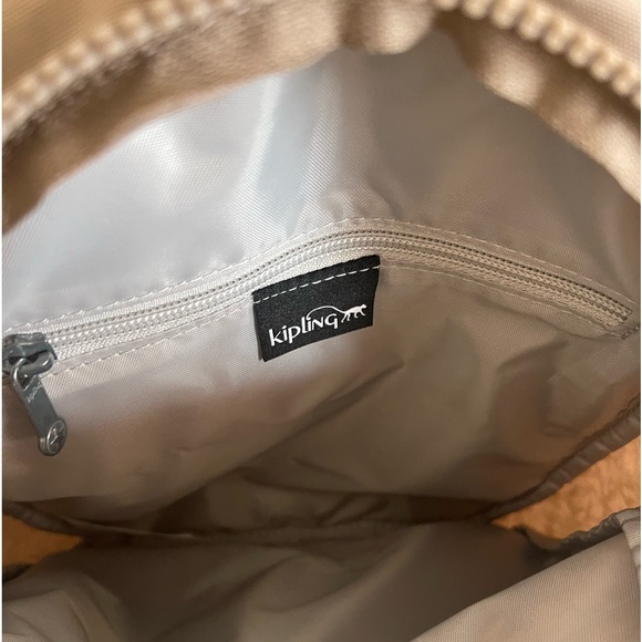 New Backpack  Kipling Firefly Up, Beige (True Beige) three pockets backpack - Picture 10 of 15